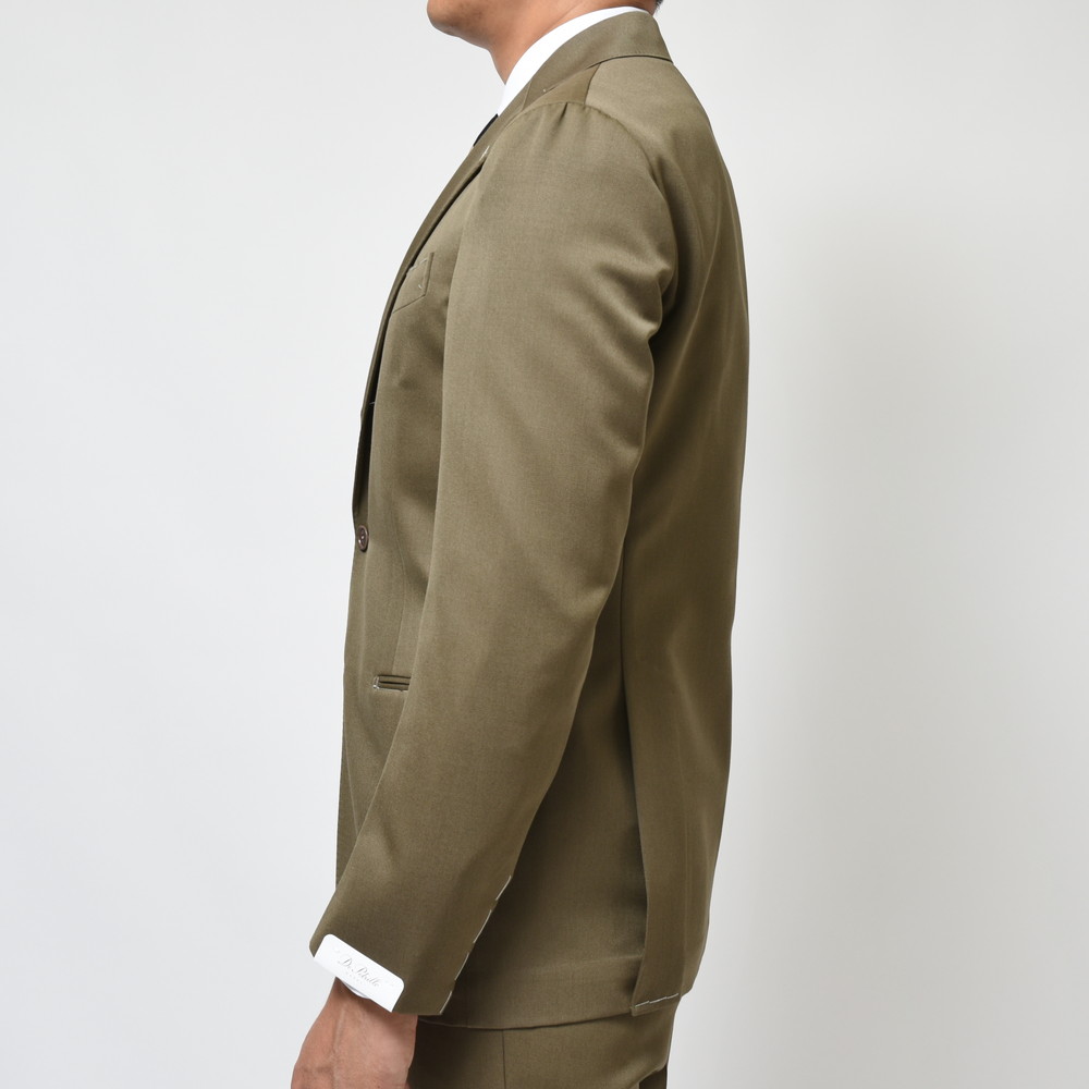 De Petrillo（デ ペトリロ）ウールギャバジン3B1プリーツスーツ NAPOLI