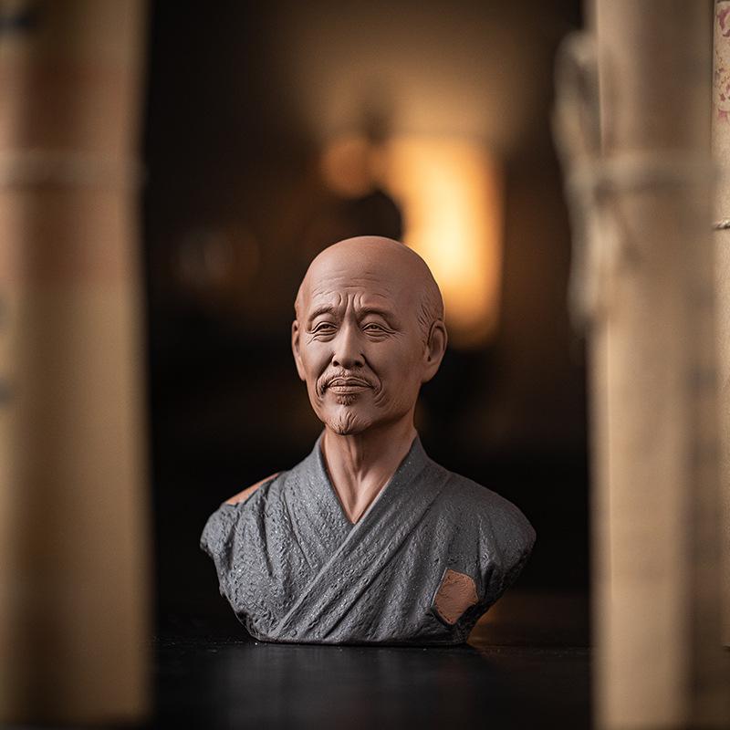 楽天市場】仏像 弘一法師 半身像 紫砂陶器 陶器製 焼き物 美術工芸品