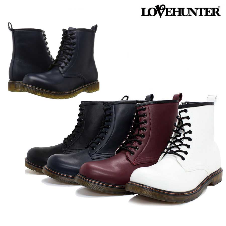 楽天市場】8ホールブーツ メンズ 靴 フェィクレザーブーツ LOVE HUNTER