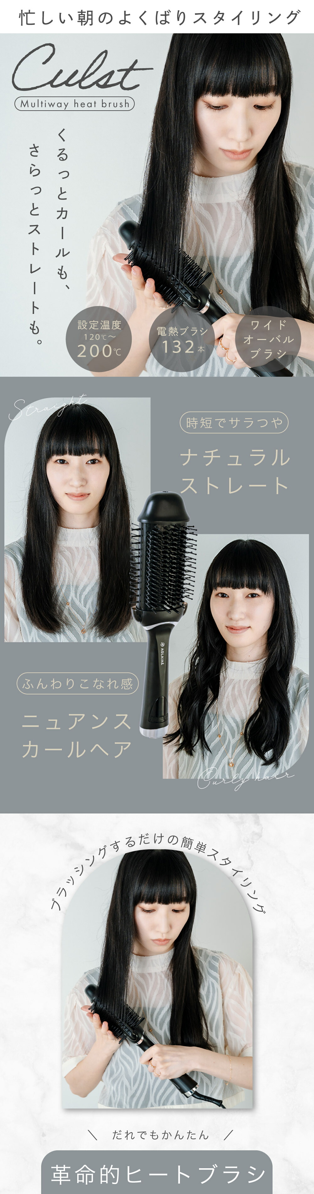 楽天市場】【両面ヒーター 艶サラ】 ヒートブラシ ストレートヒート