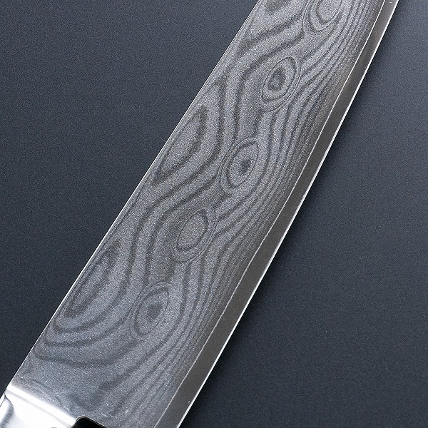 楽天市場】筋引包丁 両刃 240mm V金10号 ステンレス ダマスカス模様 共