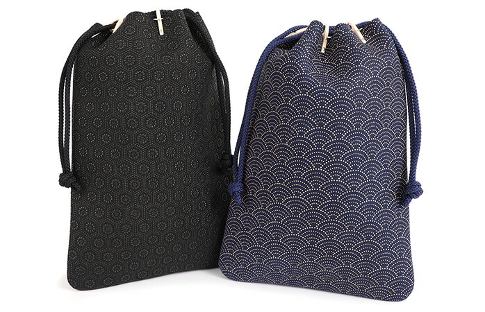 甲州印伝 印傳屋 合切袋 黒鹿革×赤漆 トンボ 巾着 袋 手提 革小物 上原勇七 JIZAING×INDEN】甲州印伝 合切袋 大 | 藤巻百貨店