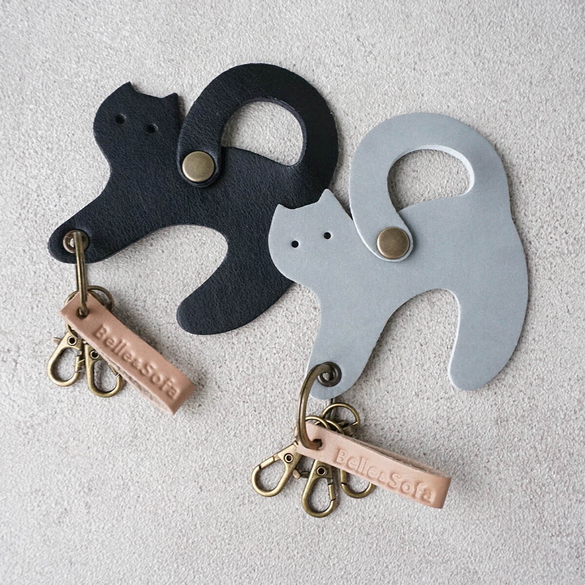 キーホルダー 猫 ねこ 三毛猫 ベルト バッグ ループ ストラップ ギフト