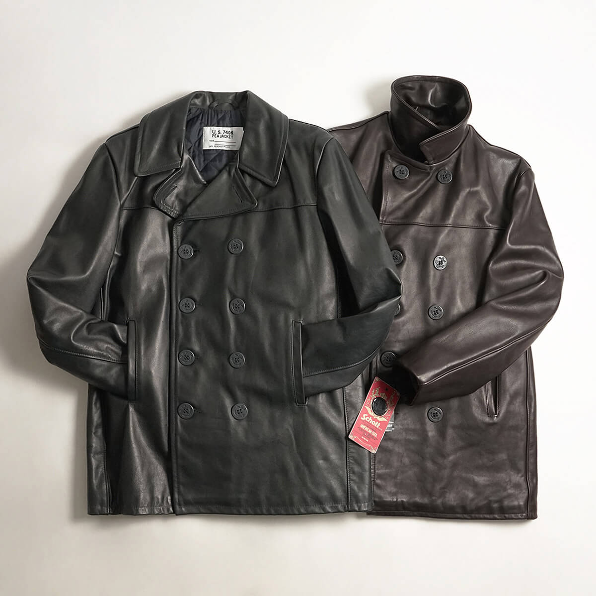 楽天市場】ショット SCHOTT 740 メンズ ウール ダブル ピーコート