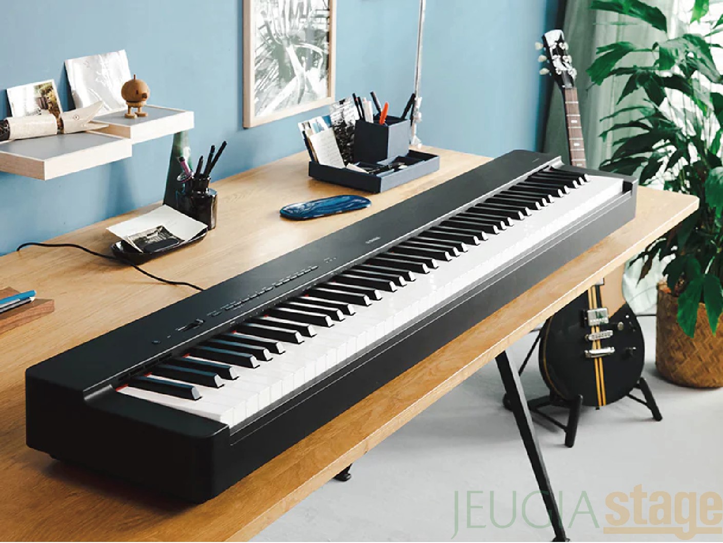 取り寄せ品になります】YAMAHA P-225B 【専用スタンドL-200B(黒)付き