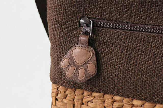 NATSUKO×かごやねこショルダーバッグ(茶/やまぶどう/二番皮/網代編み