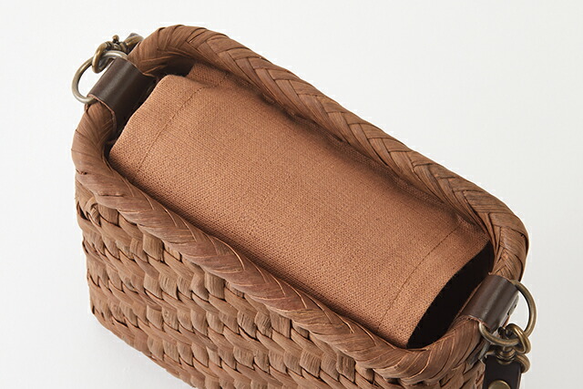 楽天市場】やまぶどうショルダーバッグ(網代編み/柿渋染ふた・内布)(約