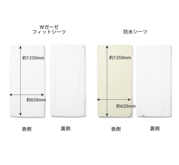 楽天市場】そいねーるラージ ベビーベッド専用防水シーツ・Wガーゼ
