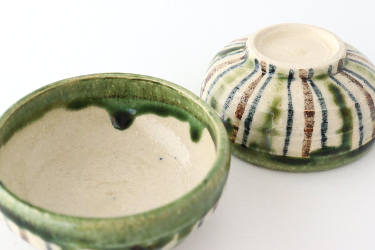 楽天市場】平小付盃 錆織部十草 陶器 瀬戸焼 ぐい呑み おちょこ 酒器