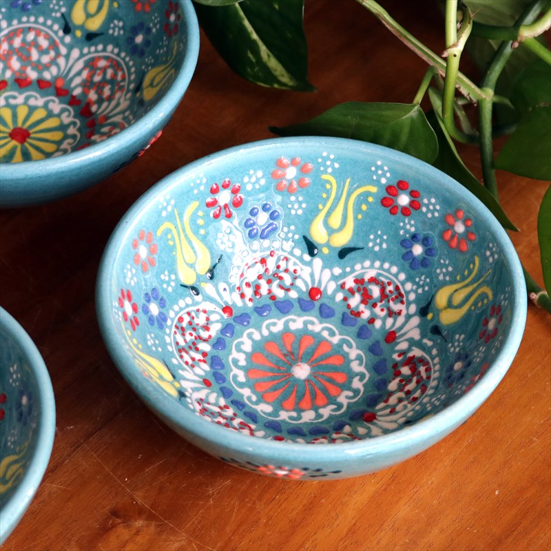 楽天市場】トルコ製ボウル 直径12cm 手書きキュタフヤ陶器 フラワー