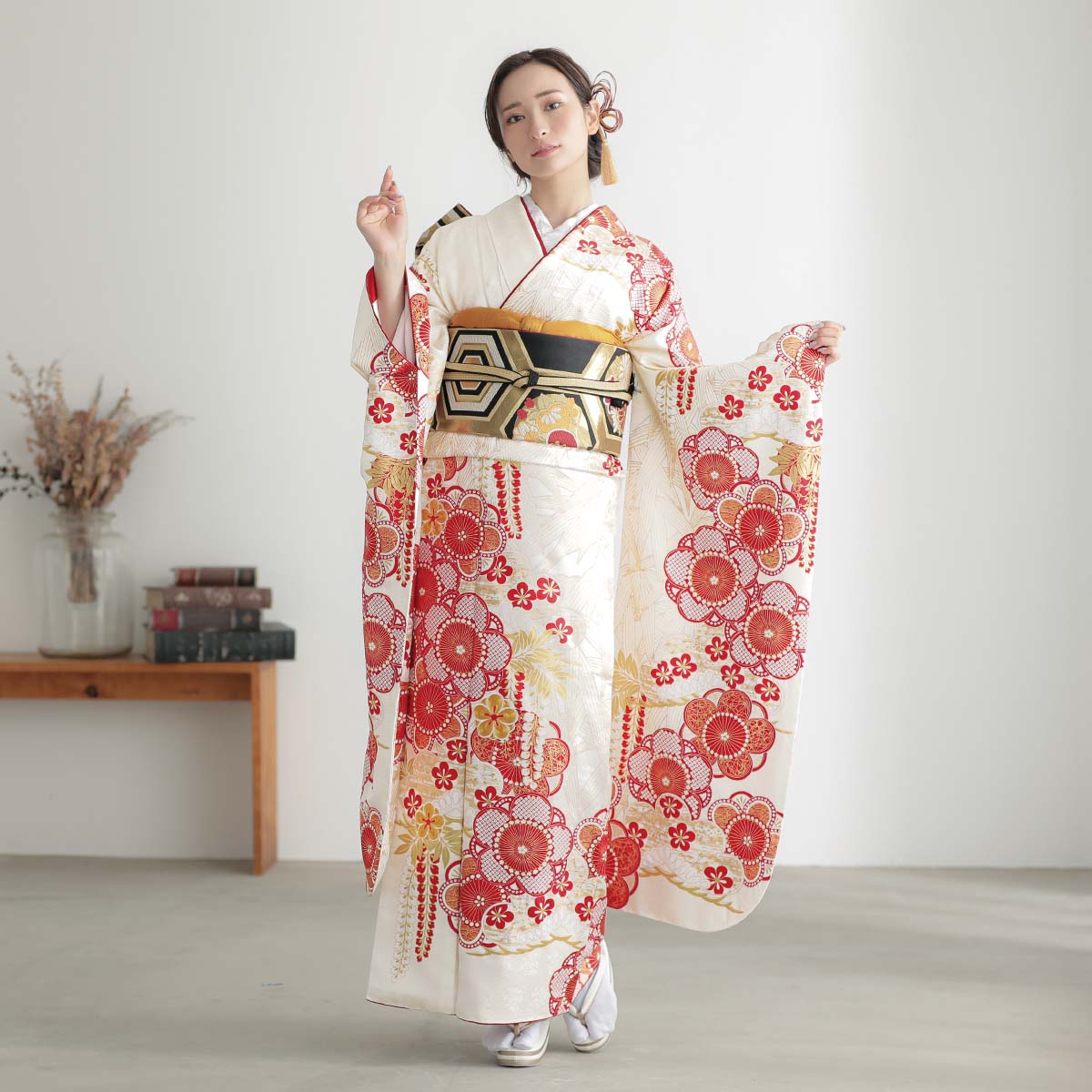 楽天市場】成人式早割クーポン10％オフ【振袖 レンタル】RS2107 正絹