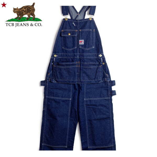 楽天市場】TCBジーンズ デニム オーバーオール “Wrecking Crew Pants