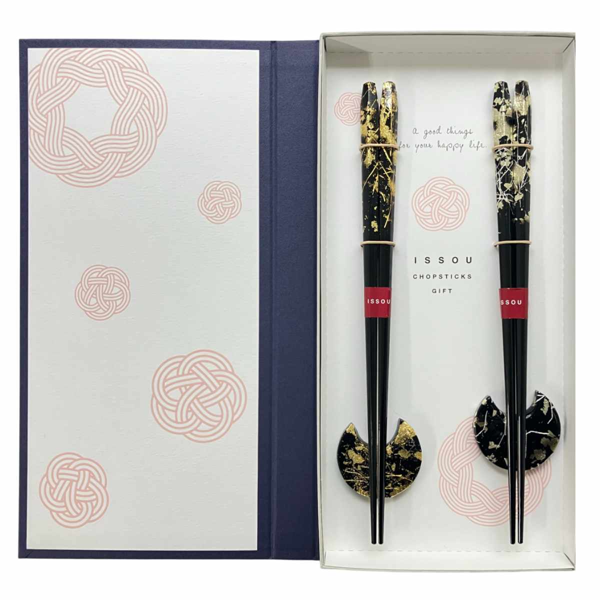 楽天市場】夫婦箸 一双 ブックケース京都金彩銀閃＆金閃 （ 日本製