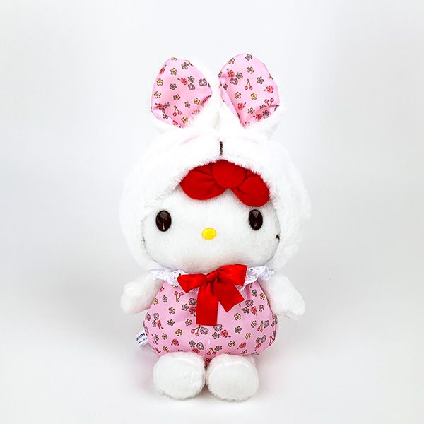 サンリオ ハローキティ ぬいぐるみ フラワーバニー S インテリア ホワイト