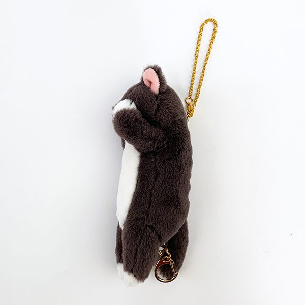 くびねっこ 猫 リール マスコット クロネコ ぬいぐるみ 癒し 学校