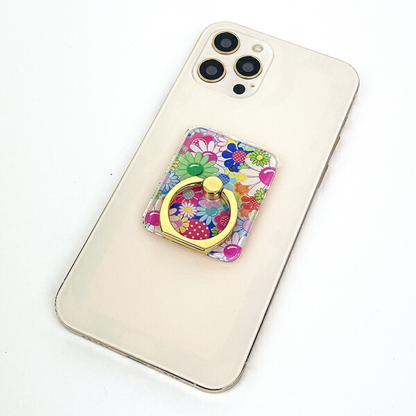 内藤ルネ スマホリング フラワー スマホ用品 Rune