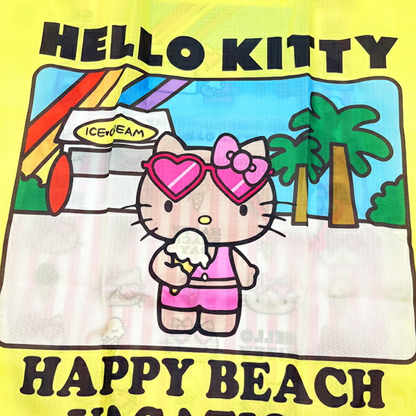 サンリオ ハローキティ 日焼け キティ エコバッグ(M) イエロー Sanrio