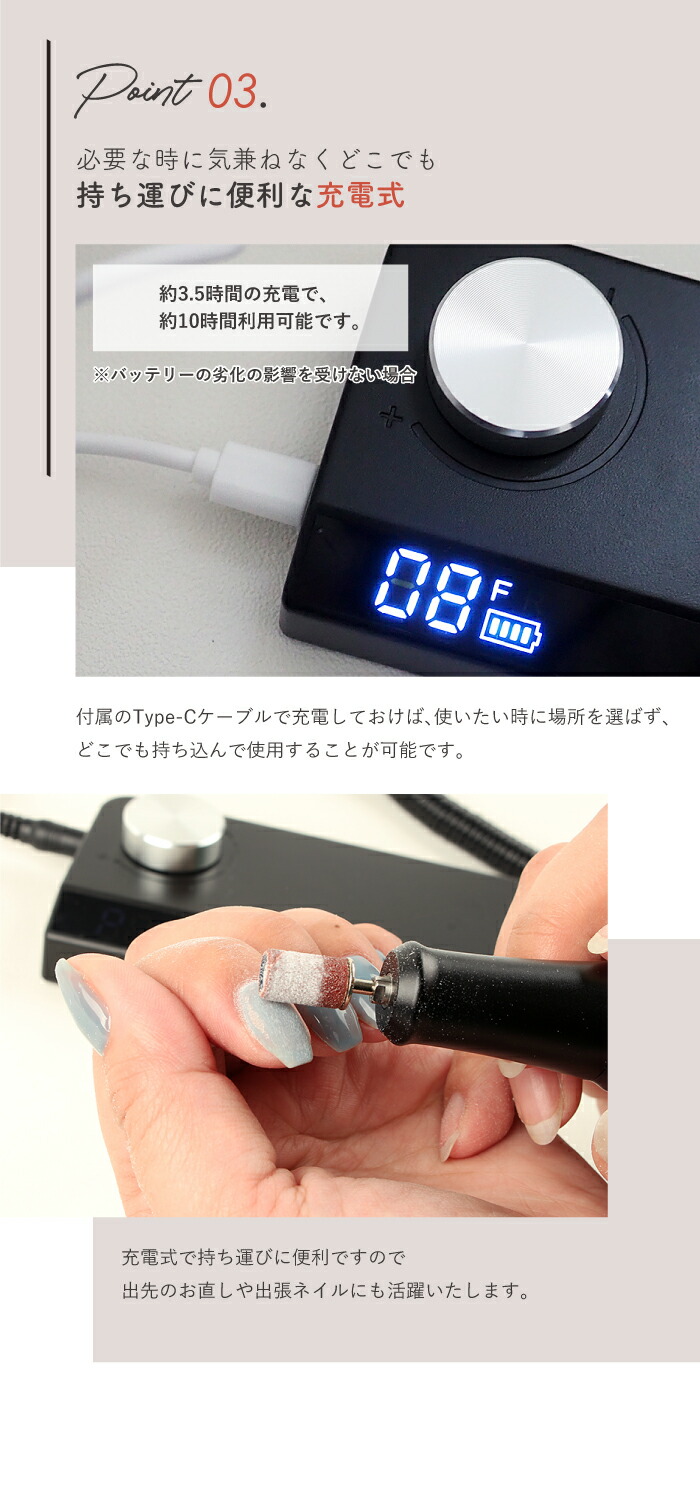 楽天市場】FOLICA ポータブルネイルマシーン 【プロ】ネイル ジェル