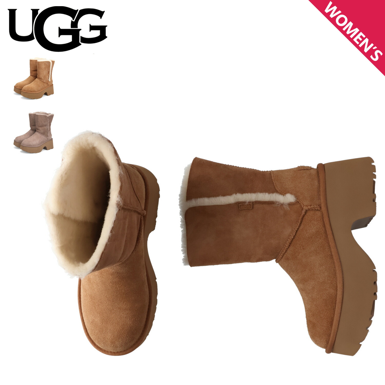 楽天市場】アグ UGG ブーツ アディローム ハイカー レディース 厚底