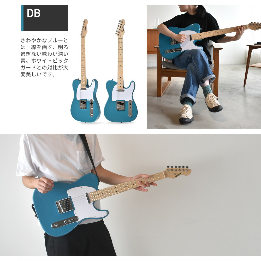 エレキギター テレキャスター タイプ SELDER TL-17 13点 初心者セット