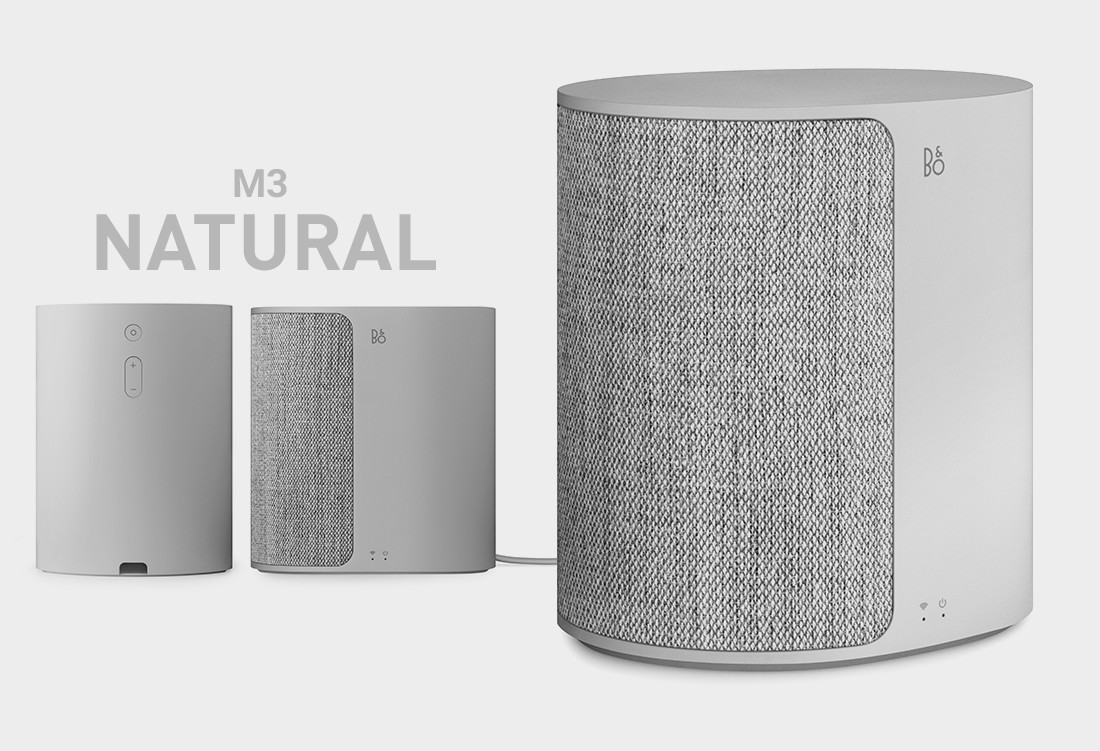 B&O Beoplay M3 Natural グレー インテリアに温かみを添えるデザインが特長のワイヤレスホーム