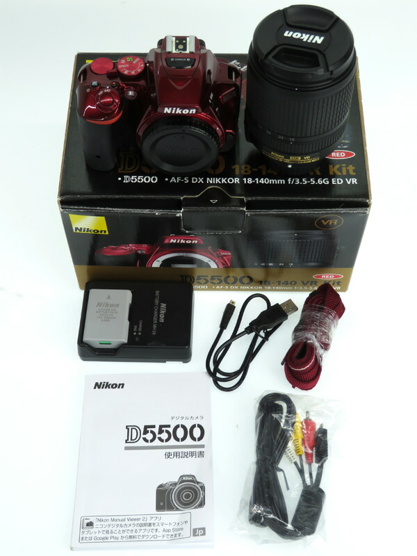 Nikon】ニコン『D5500 18-140 VR レンズキット』レッド 2416万画素 DX