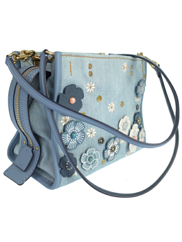 COACH】コーチ『ローグ25 ウィズ ティー ローズ デニム グラブタン