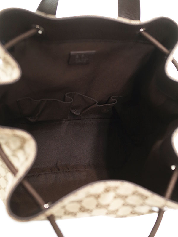 GUCCI】【アウトレット】グッチ『GGキャンバス 巾着 リュックサック