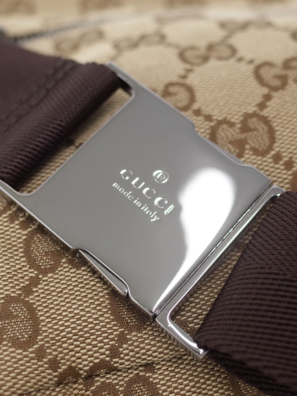 GUCCI】グッチ『GGキャンバス ウエストポーチ』28566 メンズ ボディ