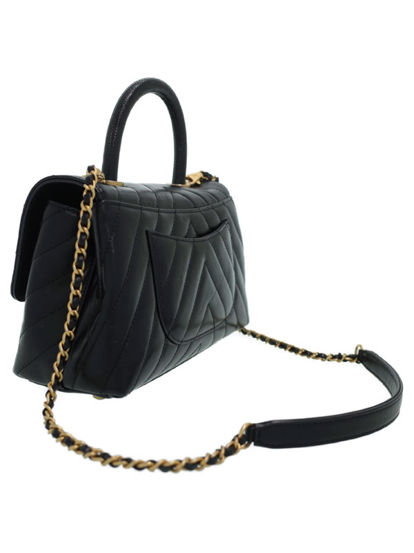 CHANEL】シャネル『Vステッチ シェブロン 2WAYハンドバッグ』A92990