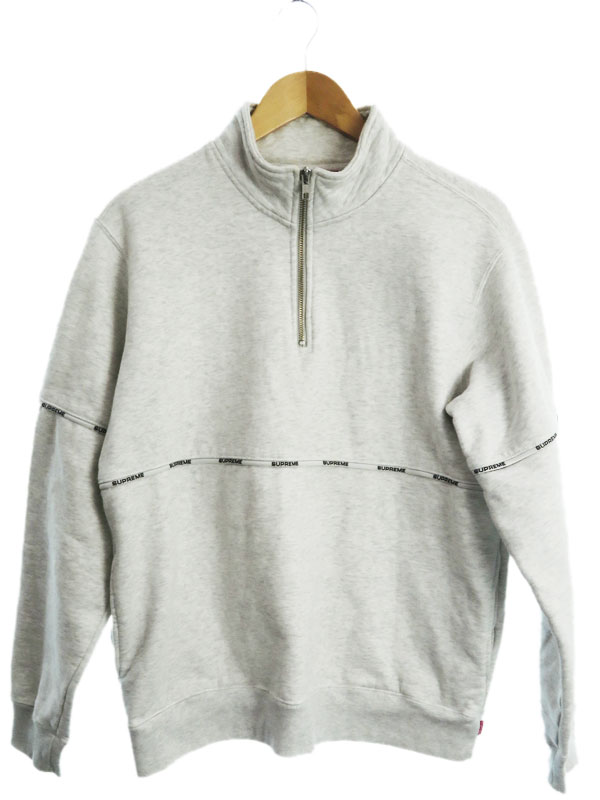 Supreme】【Logo Piping Half Zip Sweatshirt】シュプリーム