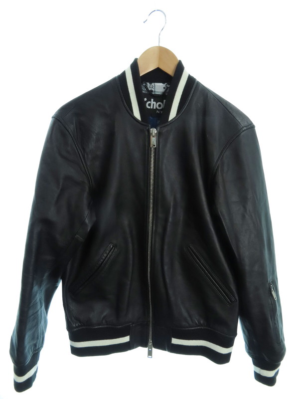 SOPHNET.】【SCHOTT LEATHER STADIUM JACKET 】ソフネット『レザー