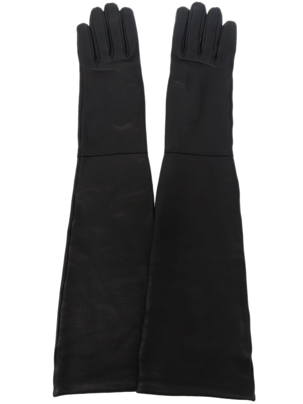 HERMES】【フランス製】エルメス『レザー ロンググローブ sizes7 1/2