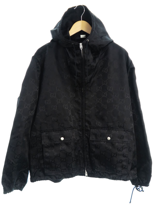 GUCCI】グッチ『オブザグリッド フーデッドジャケット ロゴ size46