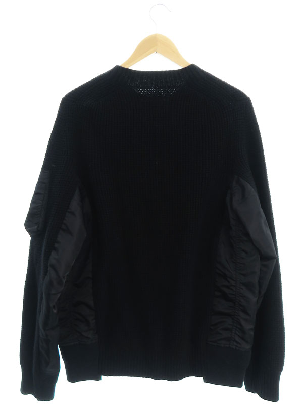 sacai】サカイ『MA-1 ウールニット プルオーバー size3』SCM-031