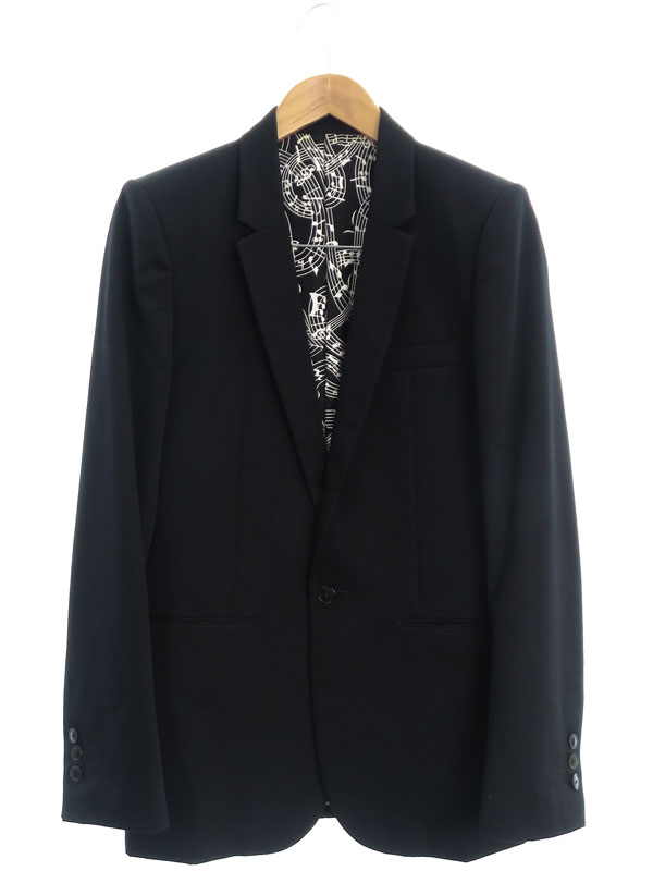 NUMBER (N)INE】ナンバーナイン『音符柄 1Bテーラードジャケット size2