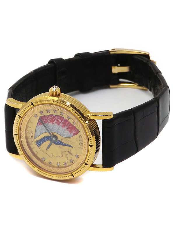 CORUM】コルム『インディアンヘッド コインウォッチ ダイヤ