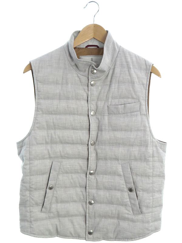 BRUNELLO CUCINELLI グレー ジップアップベスト BRUNELLO CUCINELLI