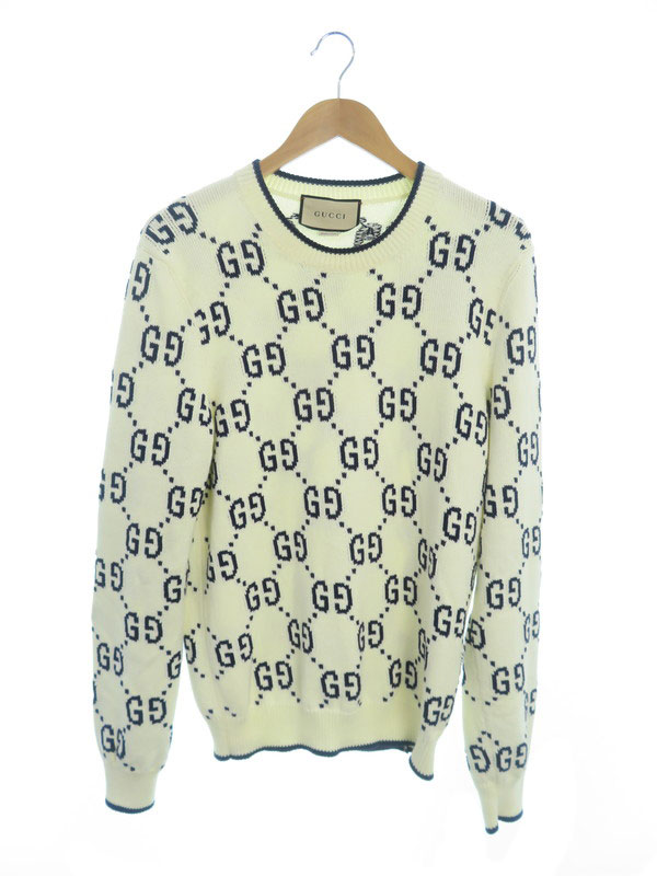 GUCCI】グッチ『GG コットンニットスウェットシャツ sizeM』694767