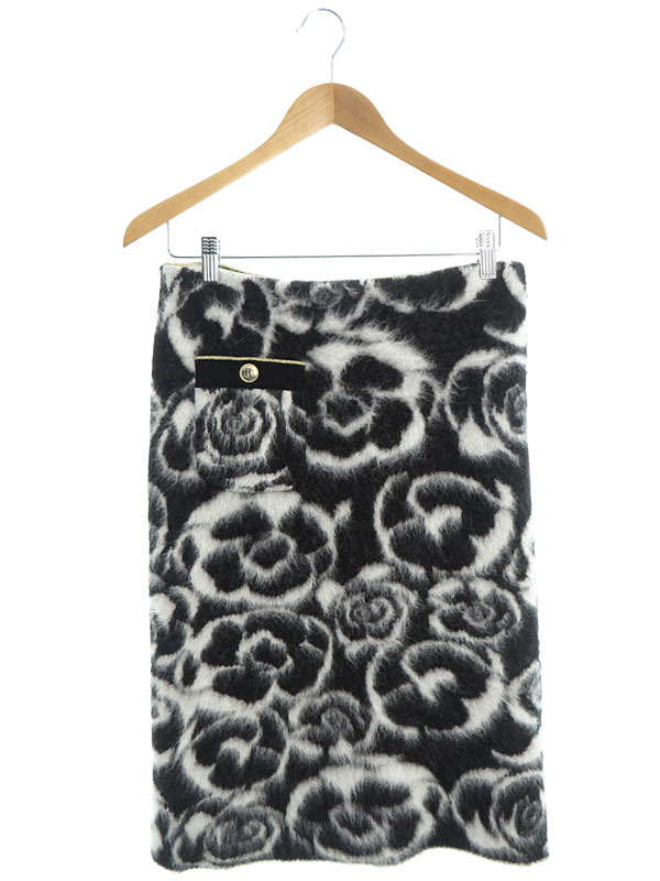 CHANEL】シャネル『カメリア ニット カーディガン スカート 上下セット