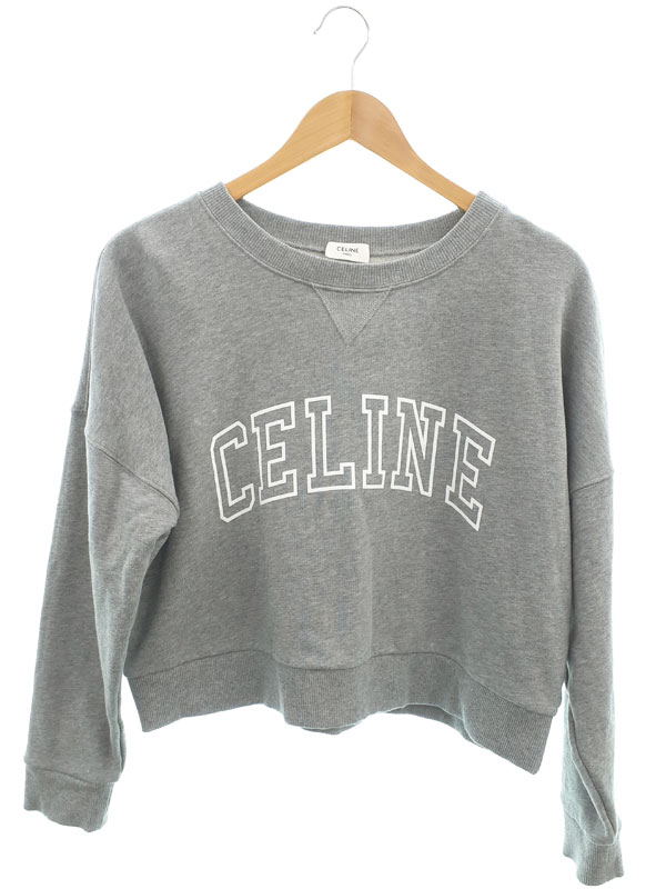 CELINE】セリーヌ『ロゴ ルーズスウェットシャツ sizeXS』2Y61E670Q