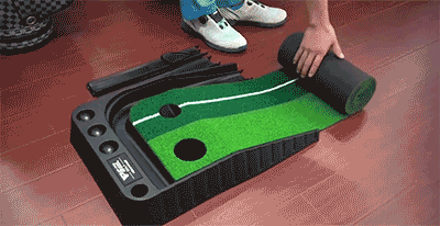 楽天市場】ゴルフ パターマット 2.5m 返球機能付き ゴルフ練習マット