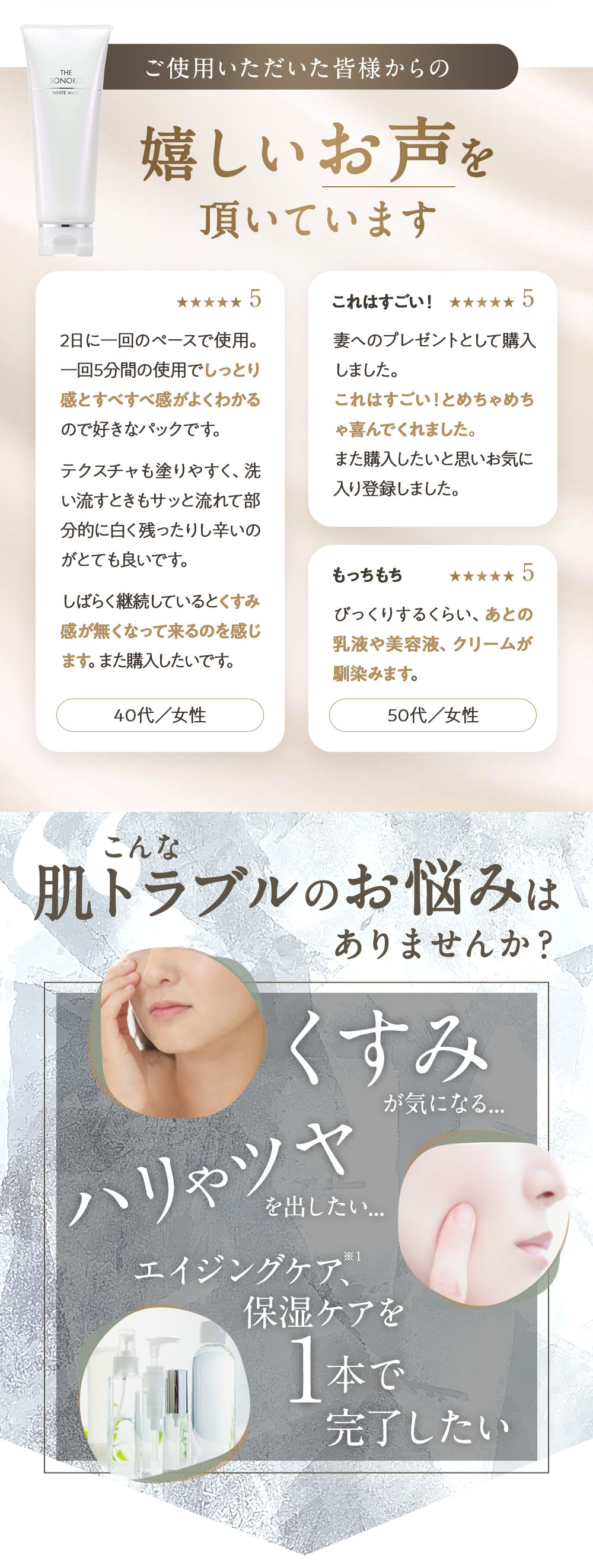 商品詳細ページ | SONOKO オンラインショップ | ザ・ソノコ ホワイトマスク