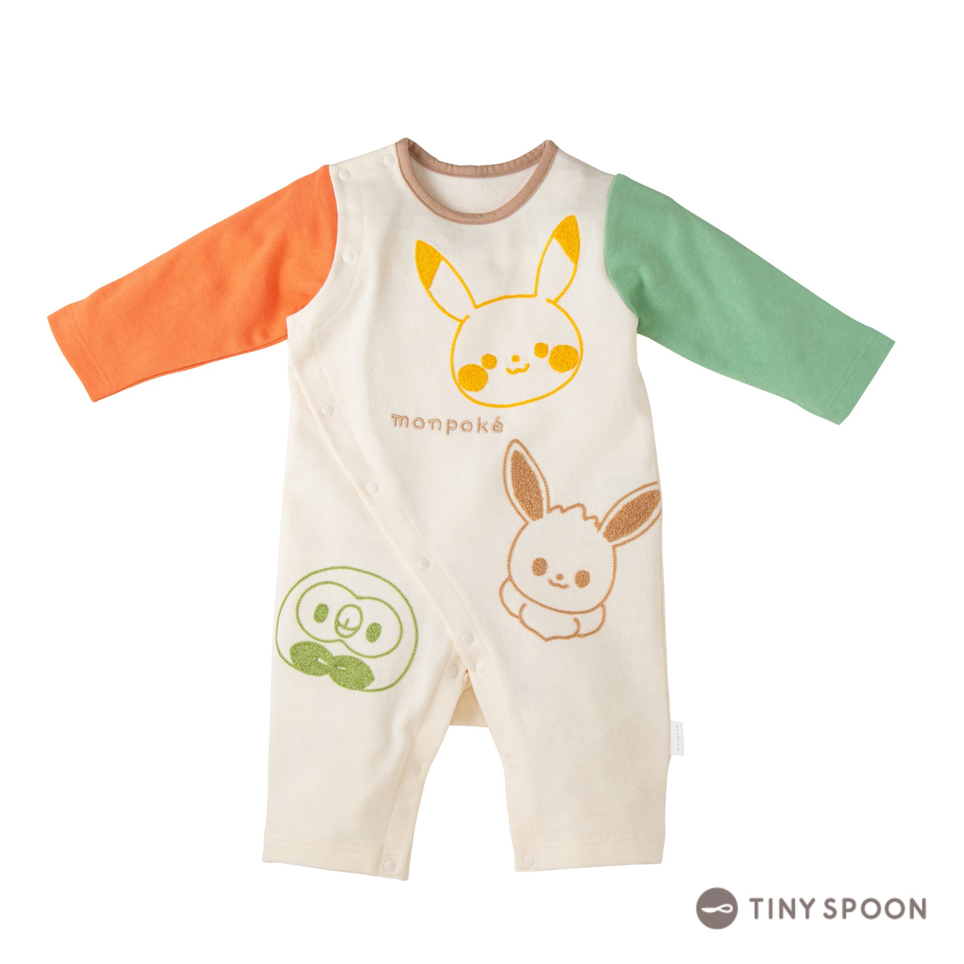 楽天市場】モンポケ さがら刺繍カバーオール ベビーウェア ピカチュウ