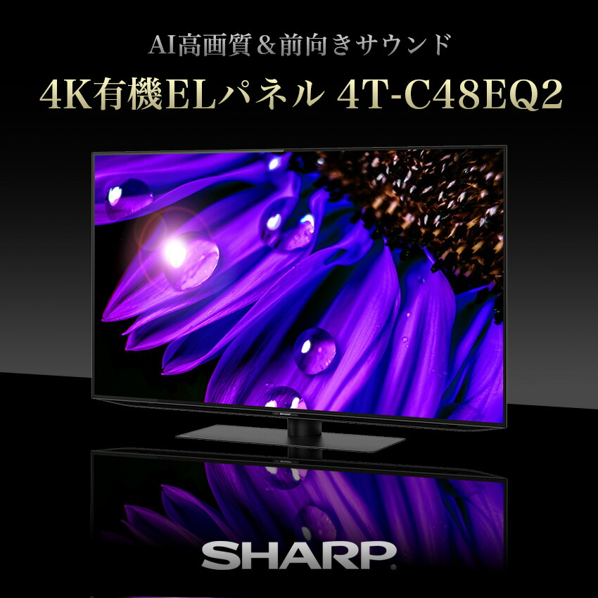 4T-C48EQ2 シャープ アクオス 4K 有機ELテレビ 48インチ 48型 - LIFE
