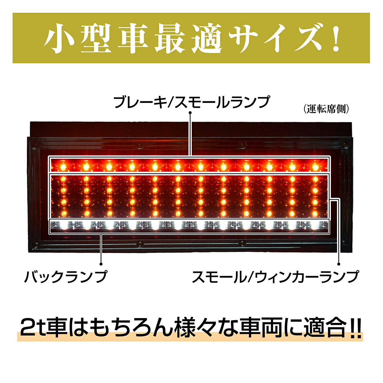 花魁 トラック用LEDテールランプ COMBO嵐MINI 保安基準適合 1年保証