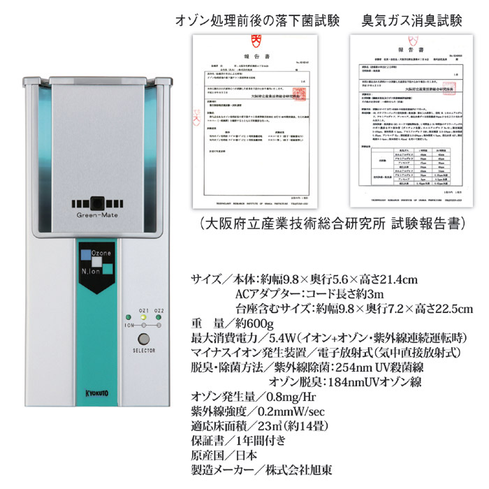 楽天市場】【GT】ウィルス対策に！空気除菌・脱臭器グリーンメイト