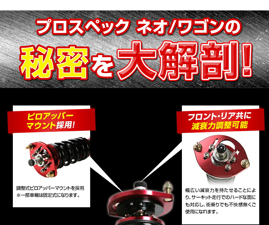 楽天市場】R2 車高調 RC1 Spiegel シュピーゲル プロスペックネオ 全長