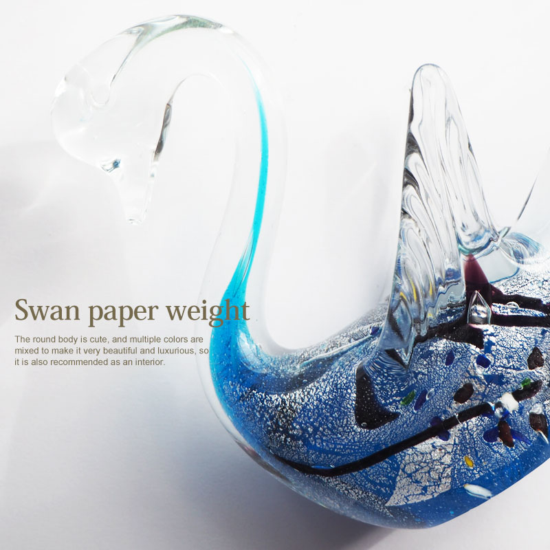 楽天市場】ペーパーウェイト ガラス 白鳥 スワン おしゃれ かわいい