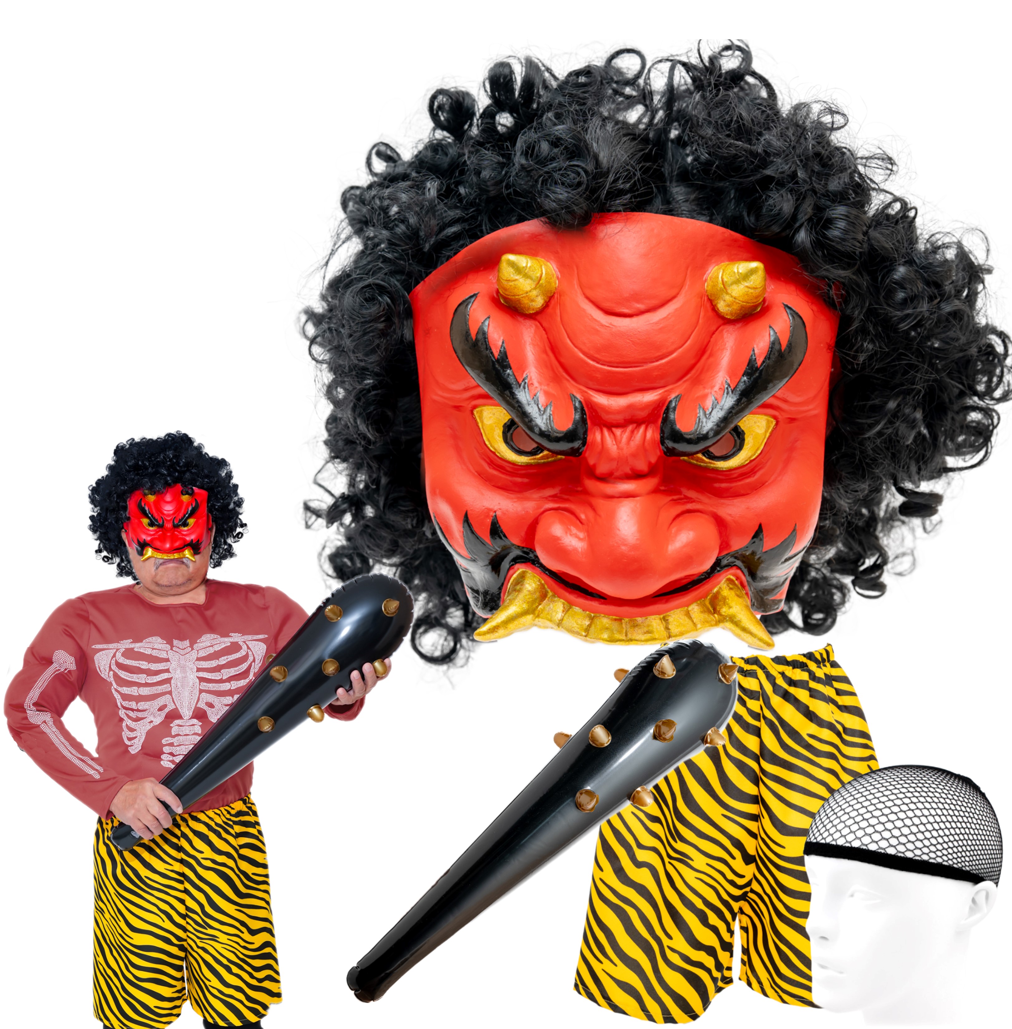 楽天市場】鬼 節分 お面 赤鬼 青鬼 おに コスチューム 豆まき オニ退治